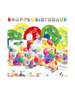 Party Set Globos: Plat, Vas, Serv, Mant, Guirn... 